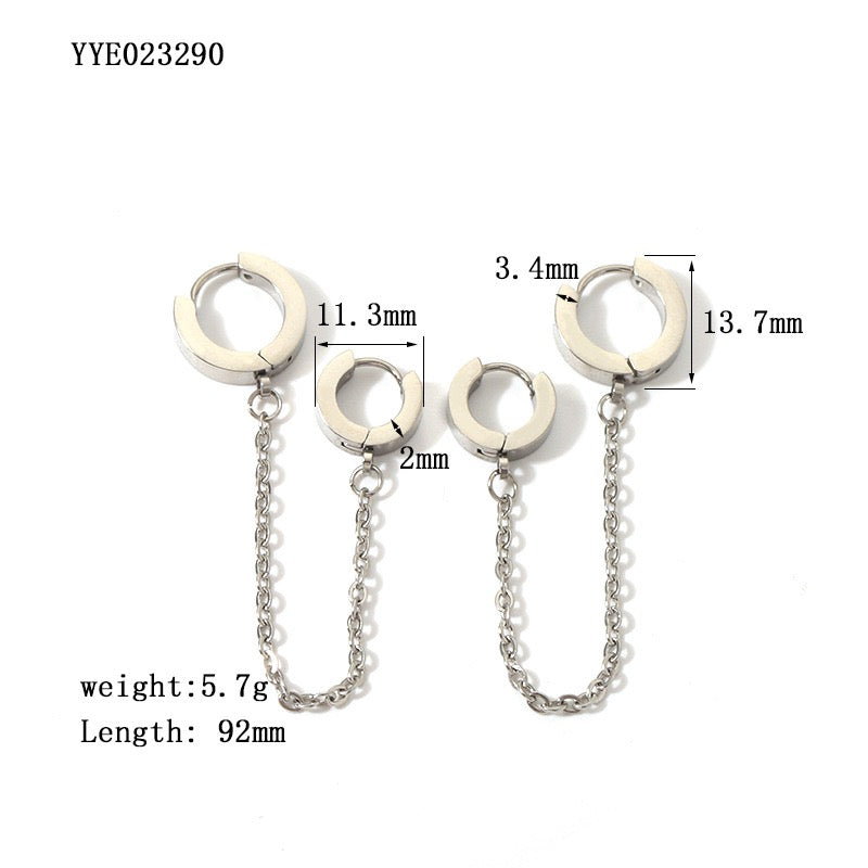 Anna Chains hoop earrings