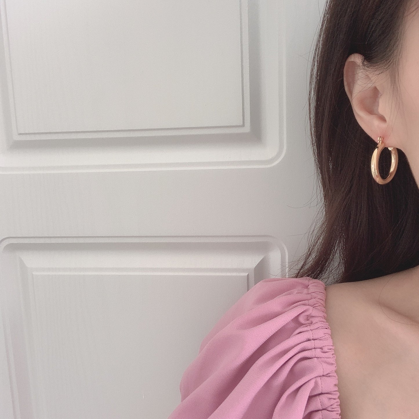 Moko round hoop earrings