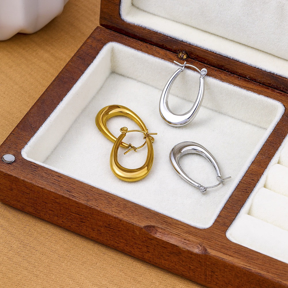 Huna classic hoop earrings