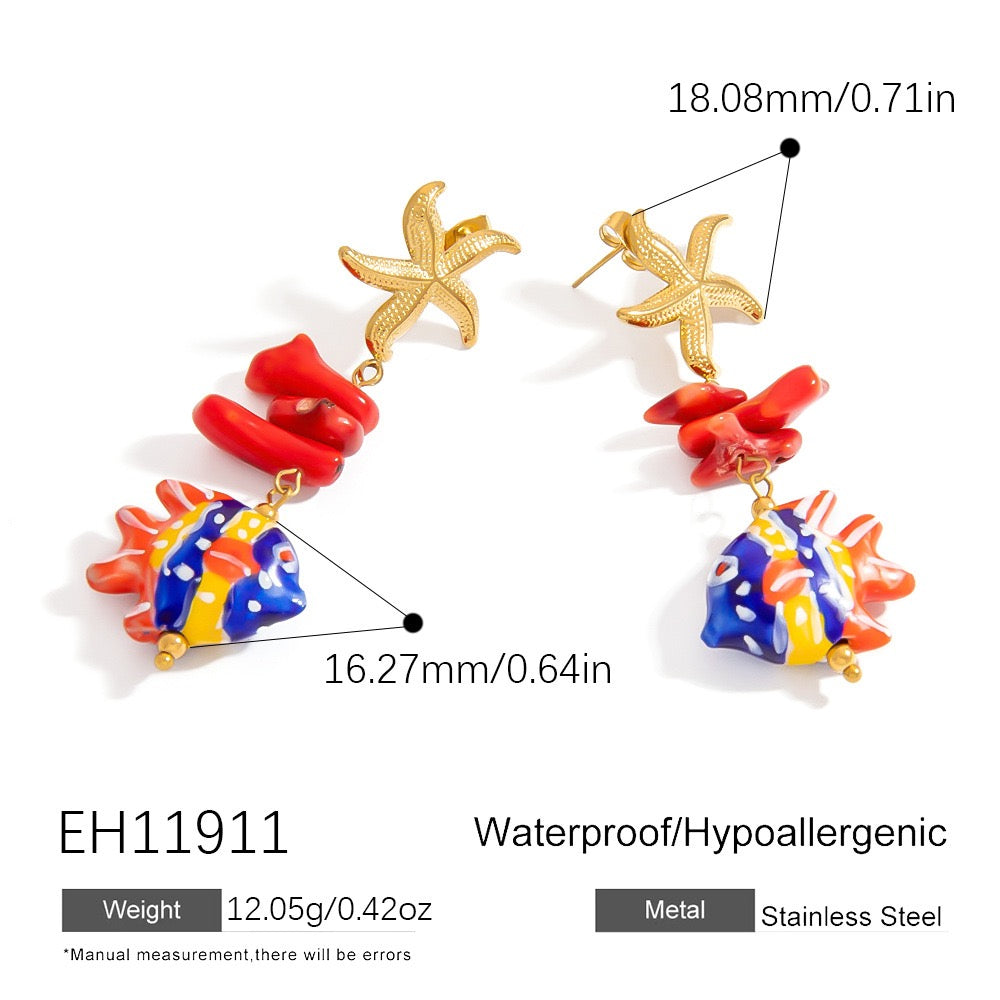 Tropical fish earrings