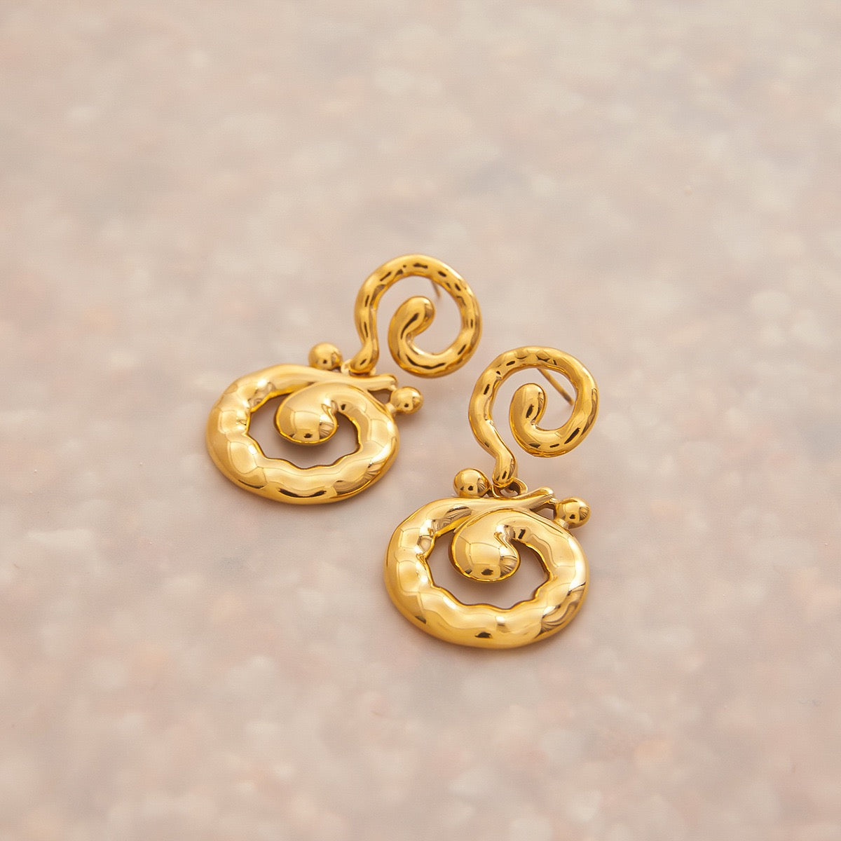 Double swirl earrings