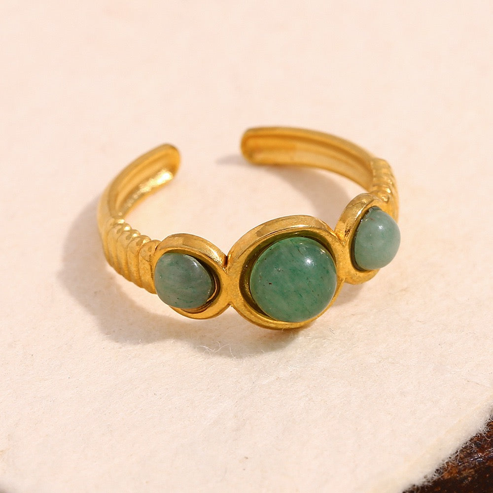 Estrella Green stone rings