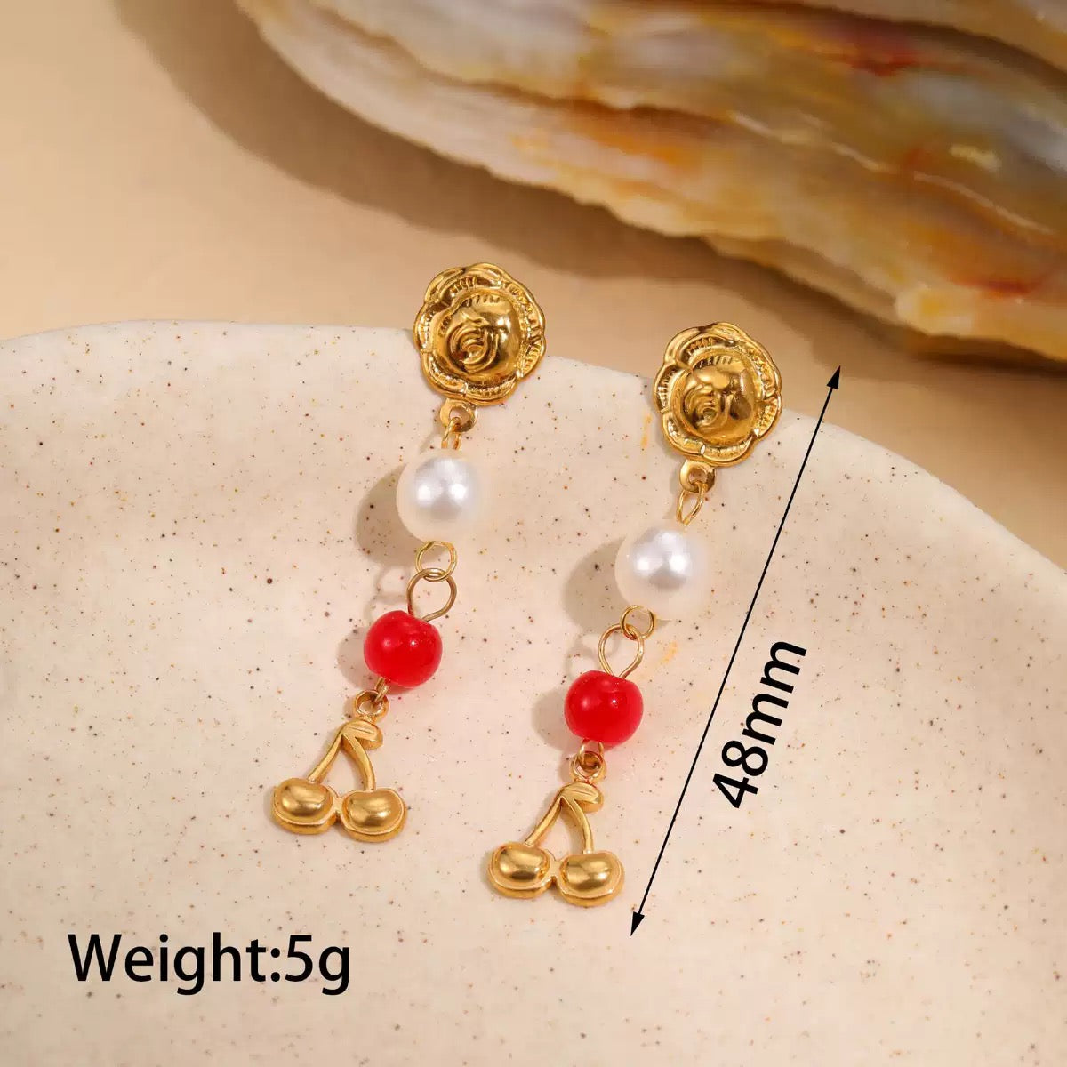 Ocean treasure green earrings