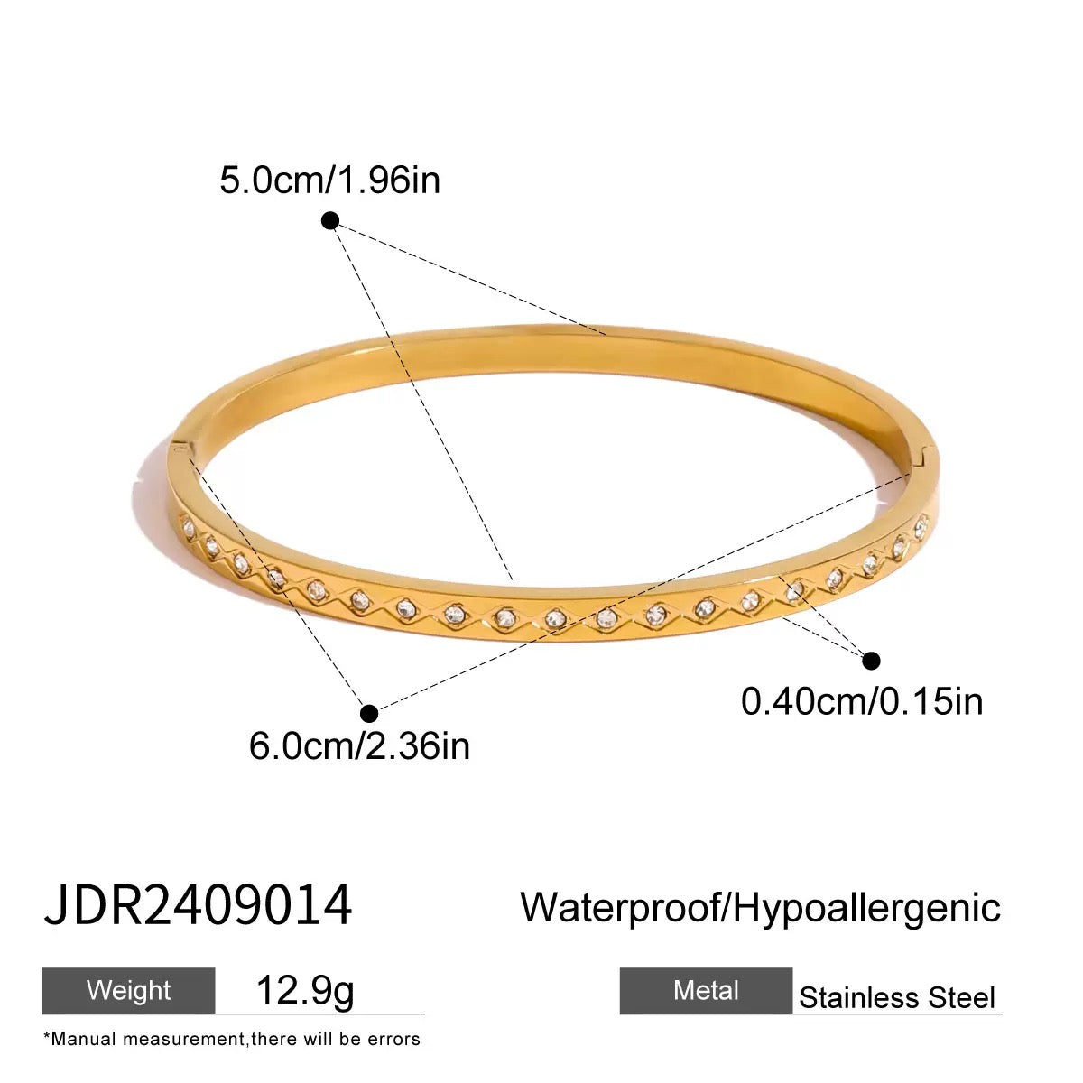 Zircon slim bangle