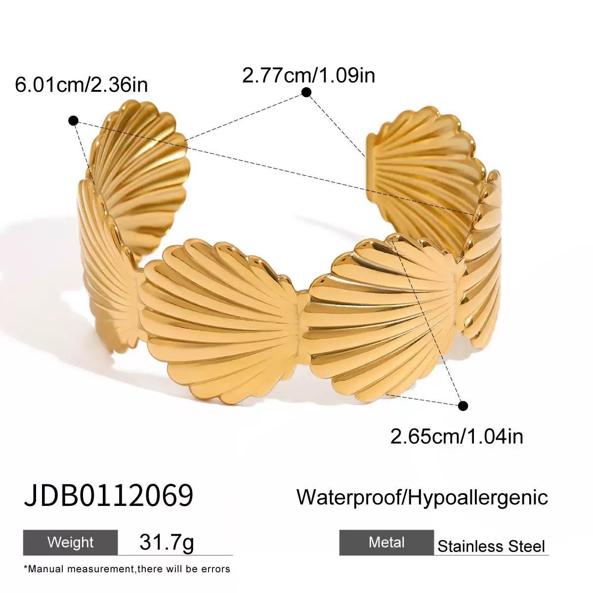 Jacaranda shell bangle