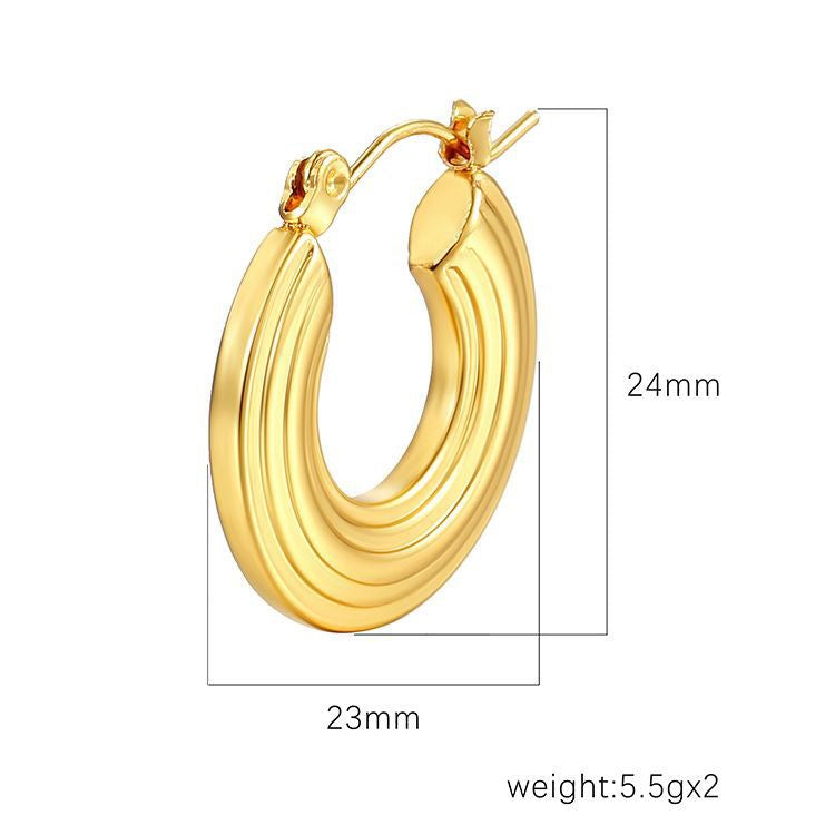 Flipped hoops earrings