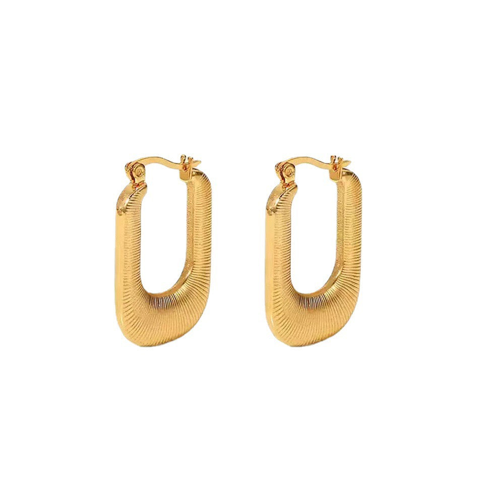 Daran square hoops earrings