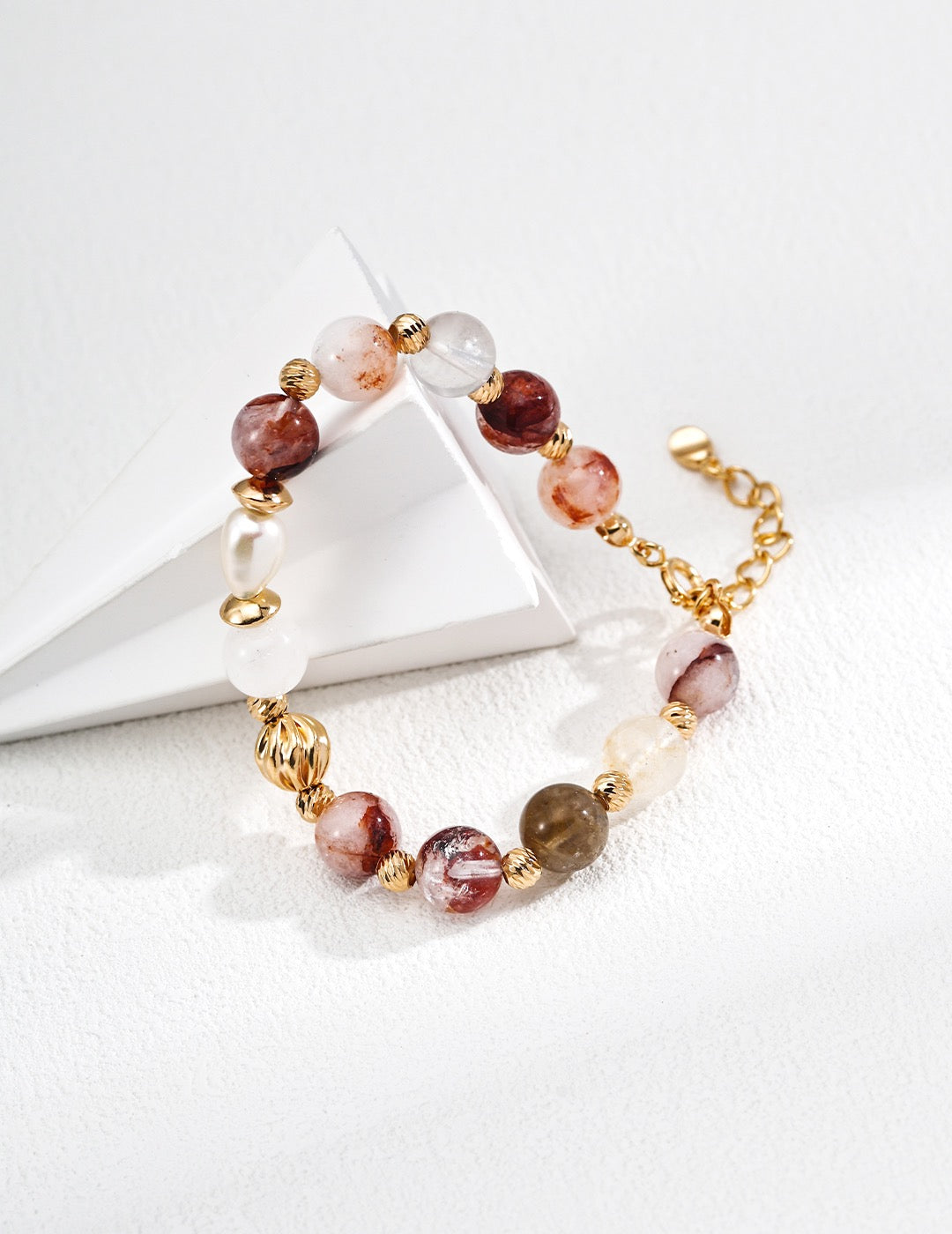 Red crystal pearl bracelet