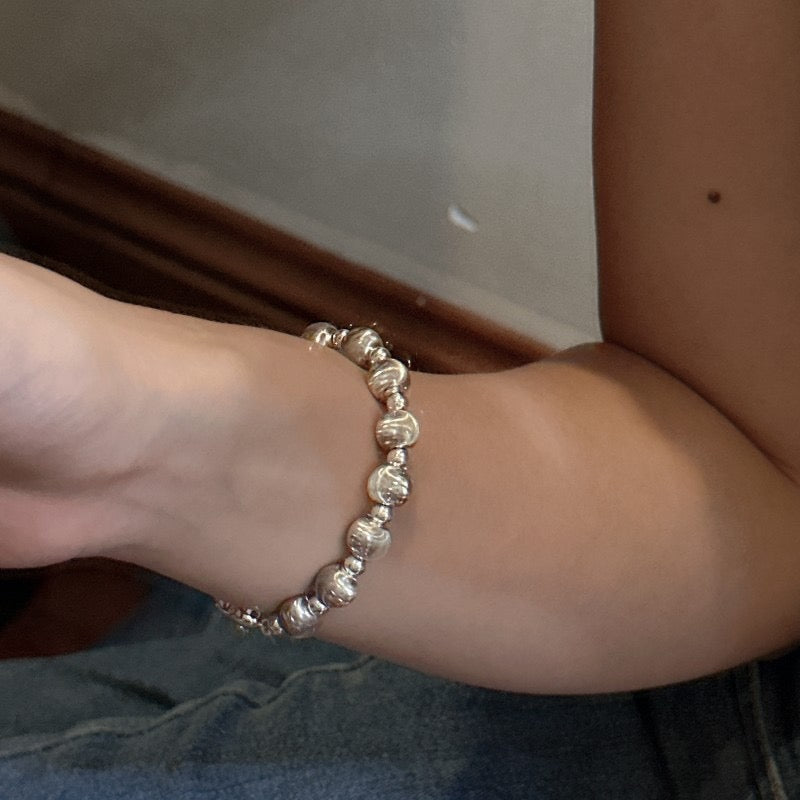 Cat eye sterling silver bracelet