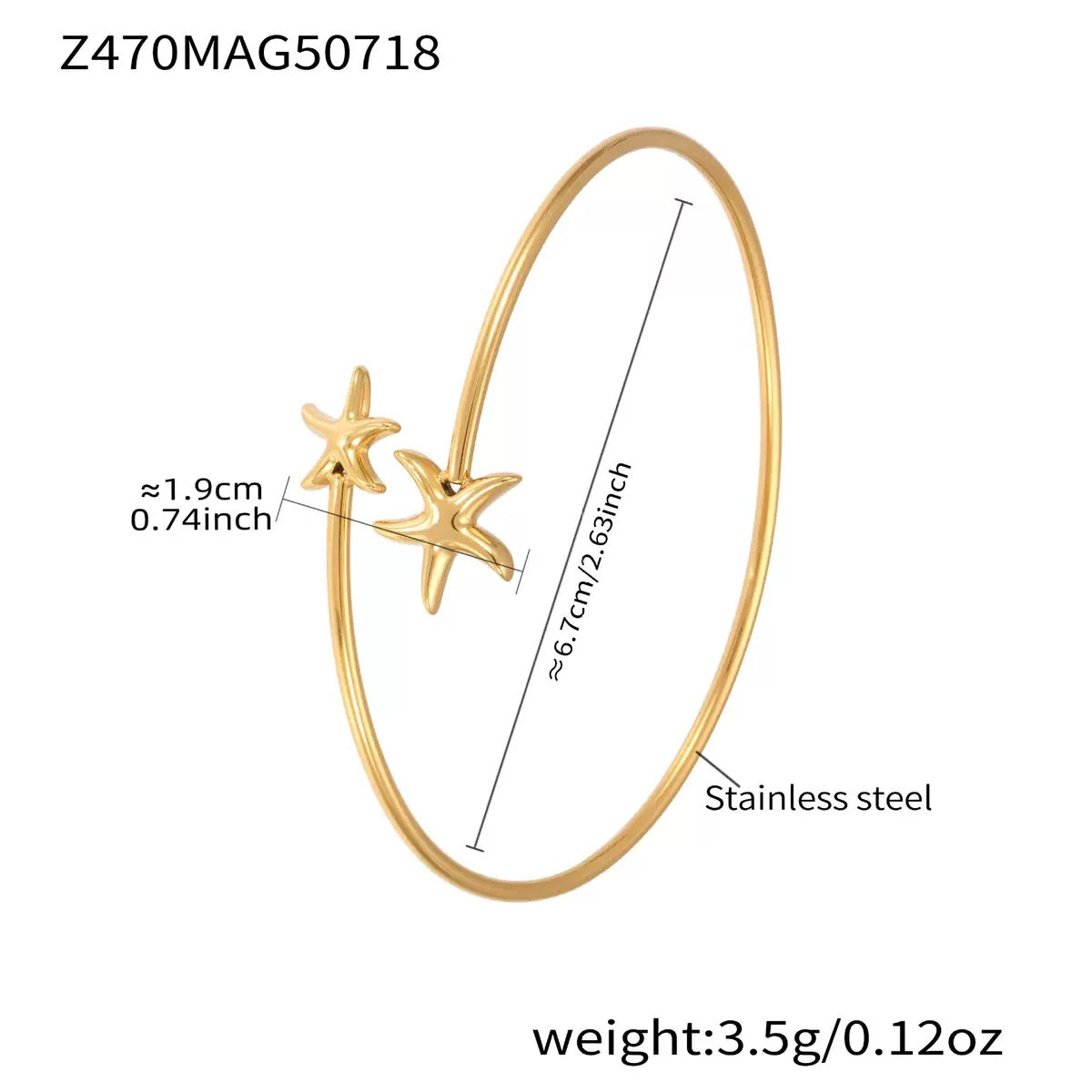 Astra starfish bangle