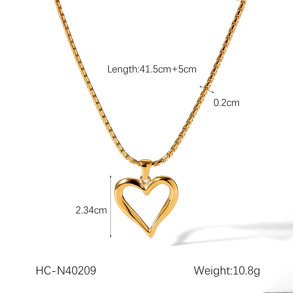 Love heart pendant necklace