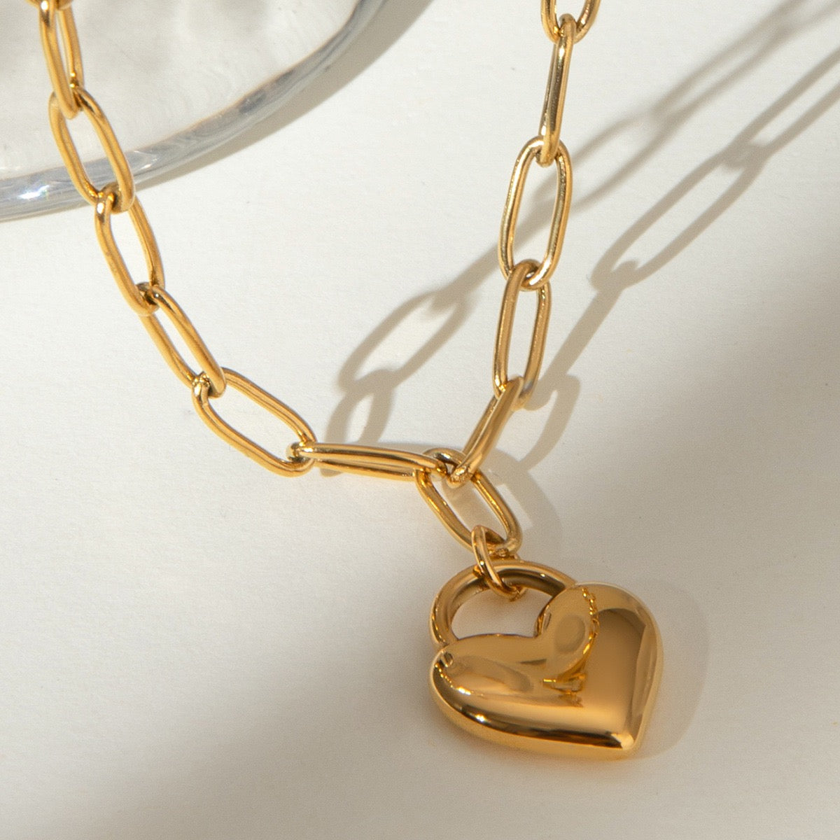 Heart charm necklace