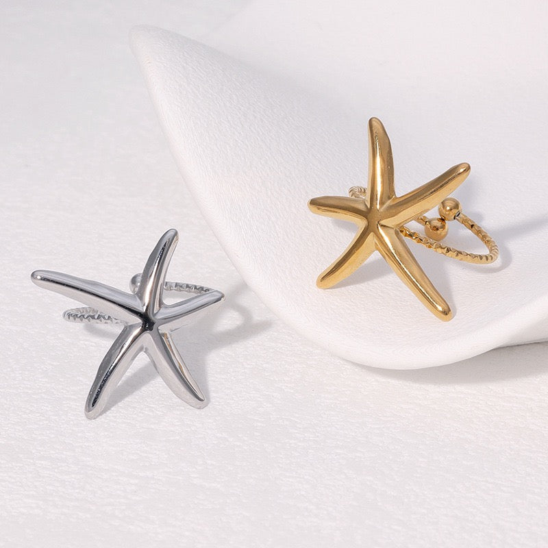 Skinny starfish ring