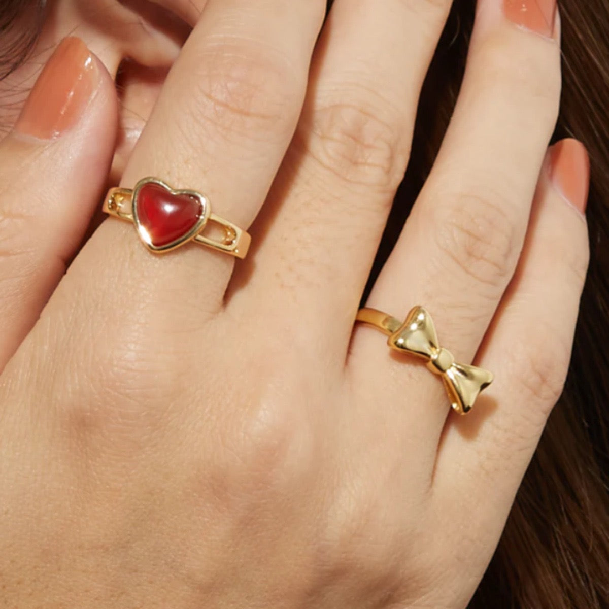 Red heart ring