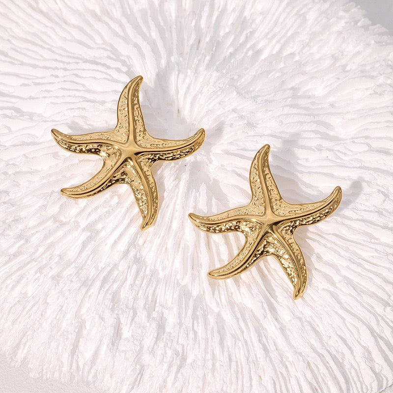Pointy starfish earrings