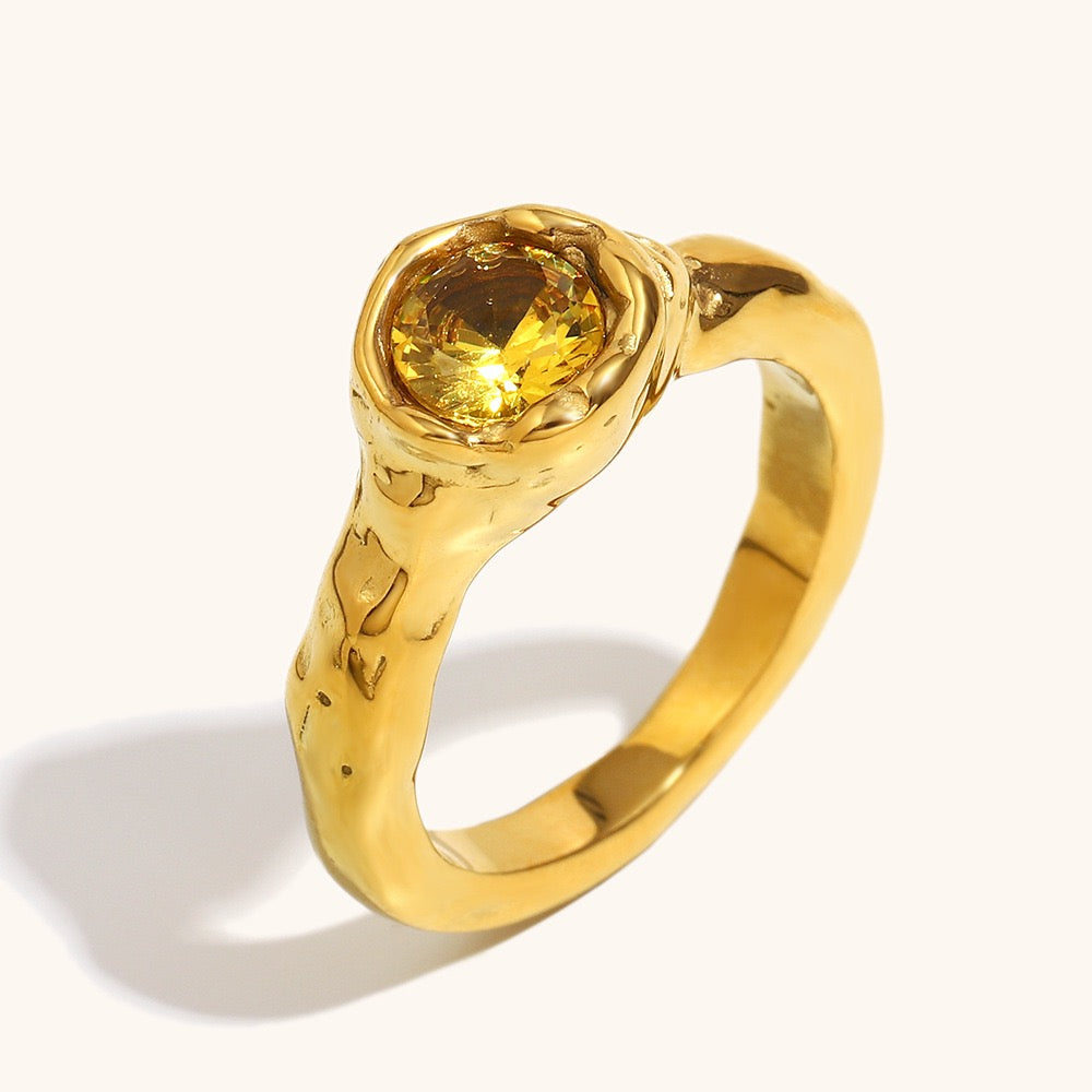 Starry night rock rings