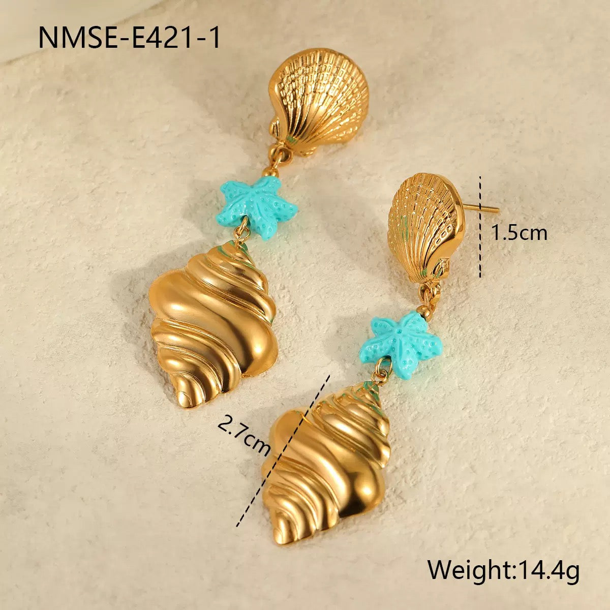Starfish shell hoops