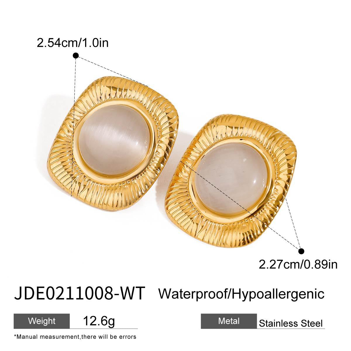 Cat eye stone earrings