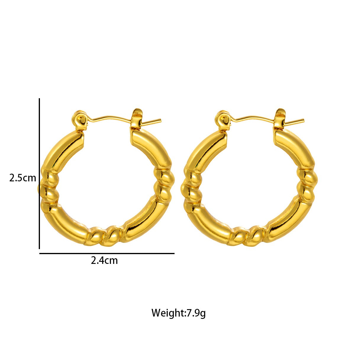 Beady classic hoops