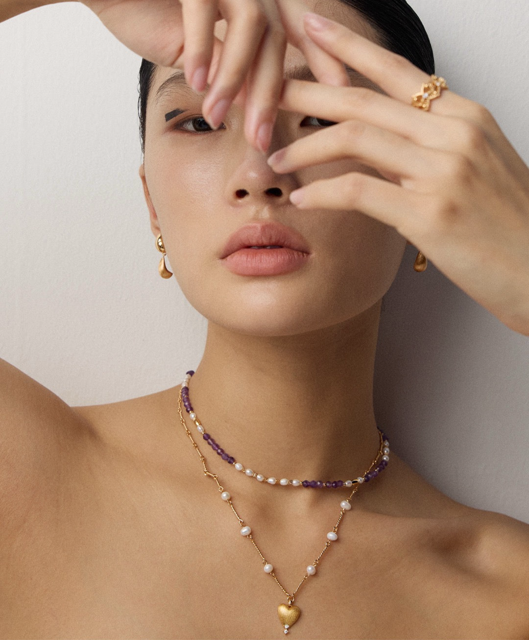 Golden heart necklace