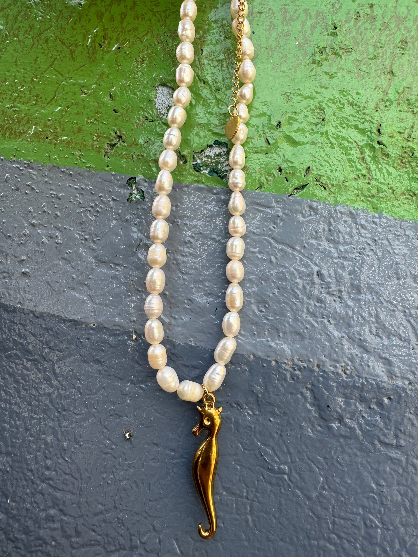 Lykke Freshwater pearl charm necklace