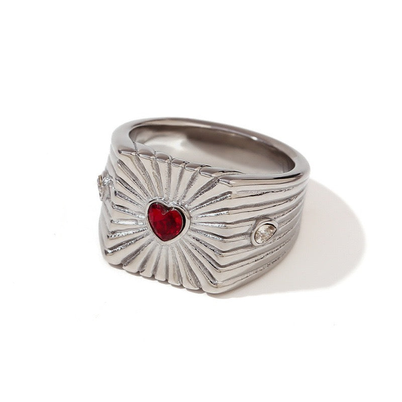 Celeste Heart Rings