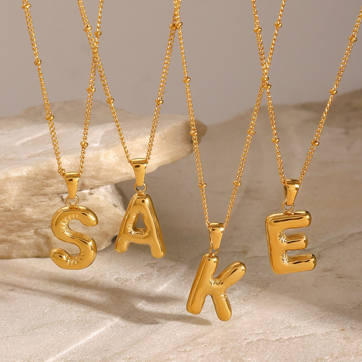 Alphabet name necklaces