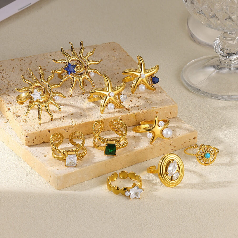 Pearly ocean starfish rings