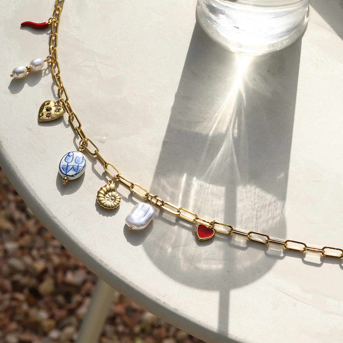 Red chilli charm waist chain