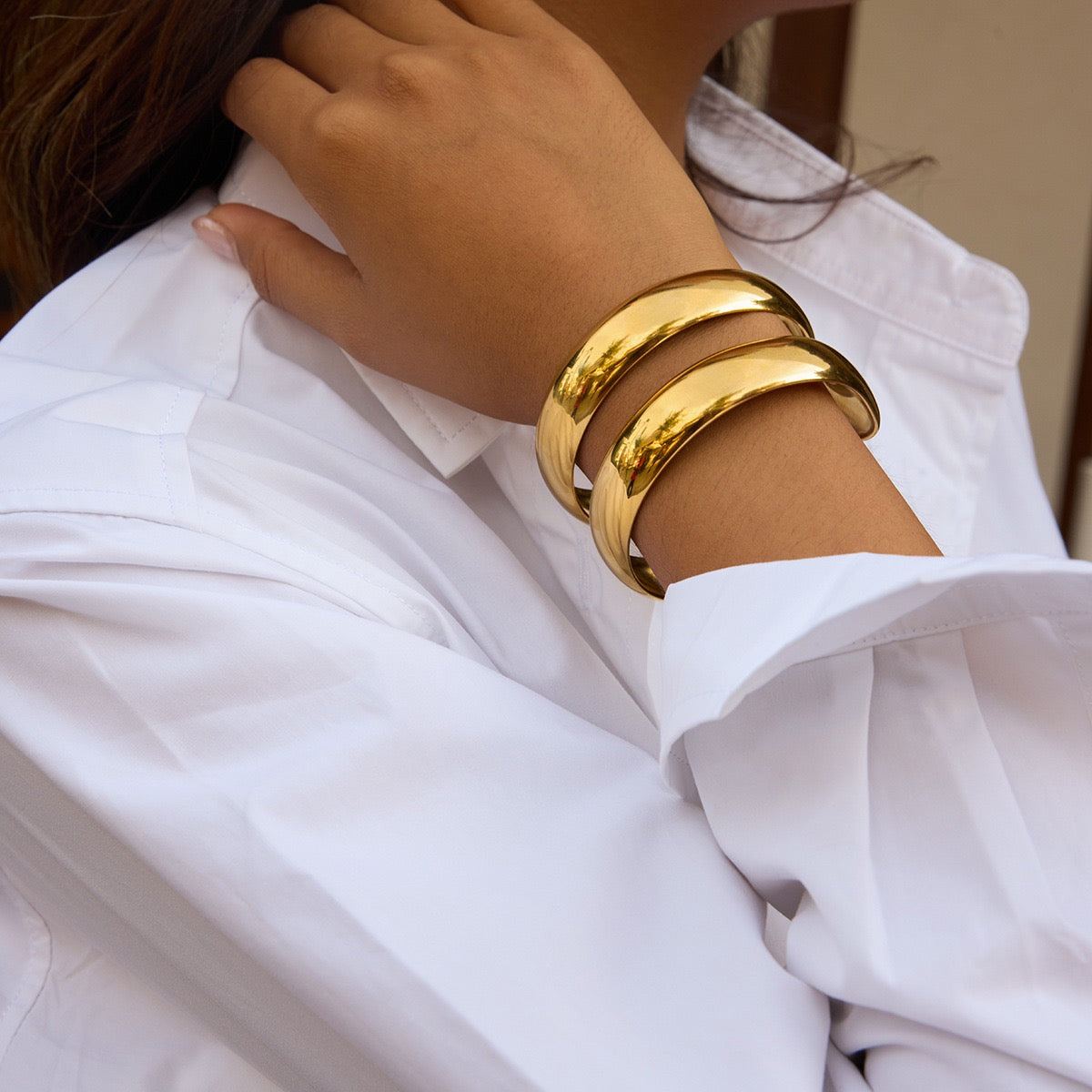 Big statement layer bangle