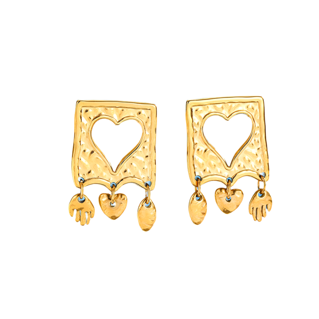 Heart gate earrings