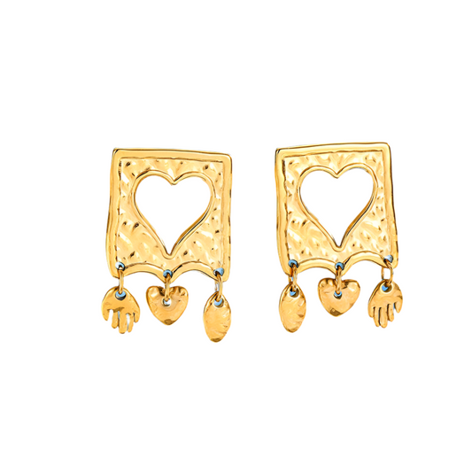 Heart gate earrings
