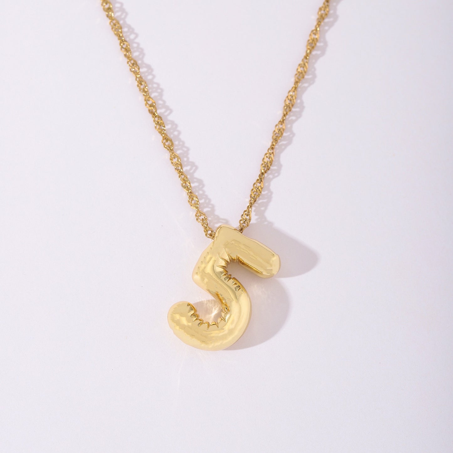 Bubble number necklace