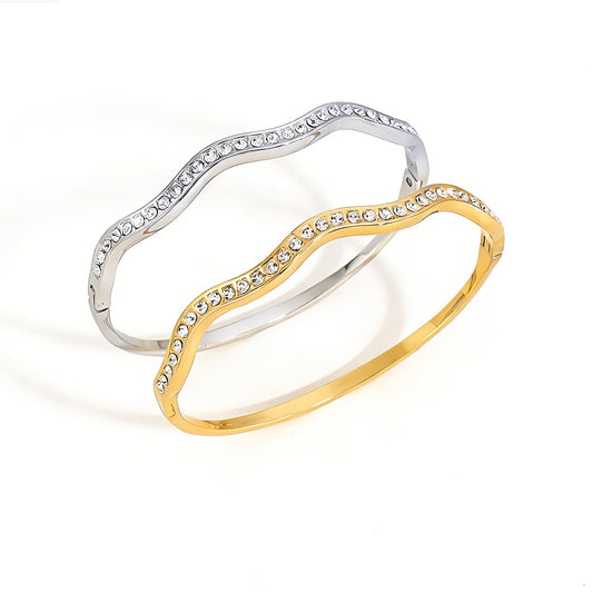 Rocky wave bangle