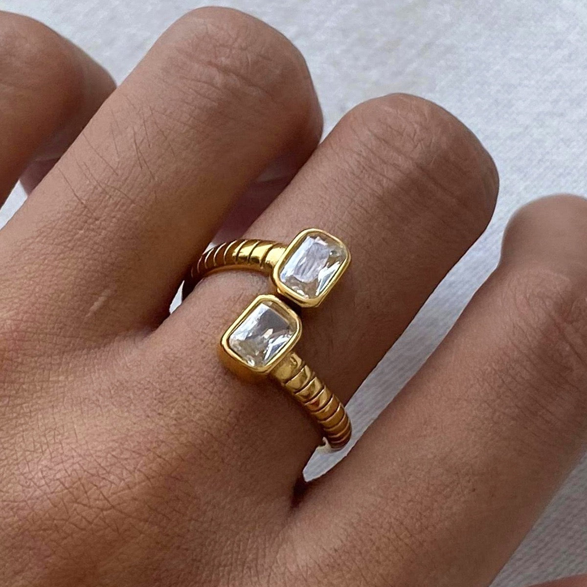 Dorren Double star rings