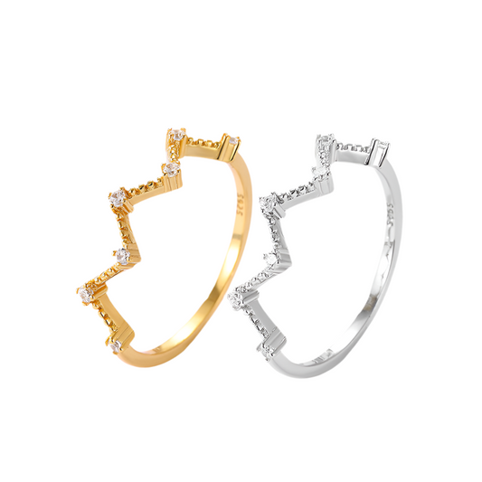 Vivien Wave sterling silver ring