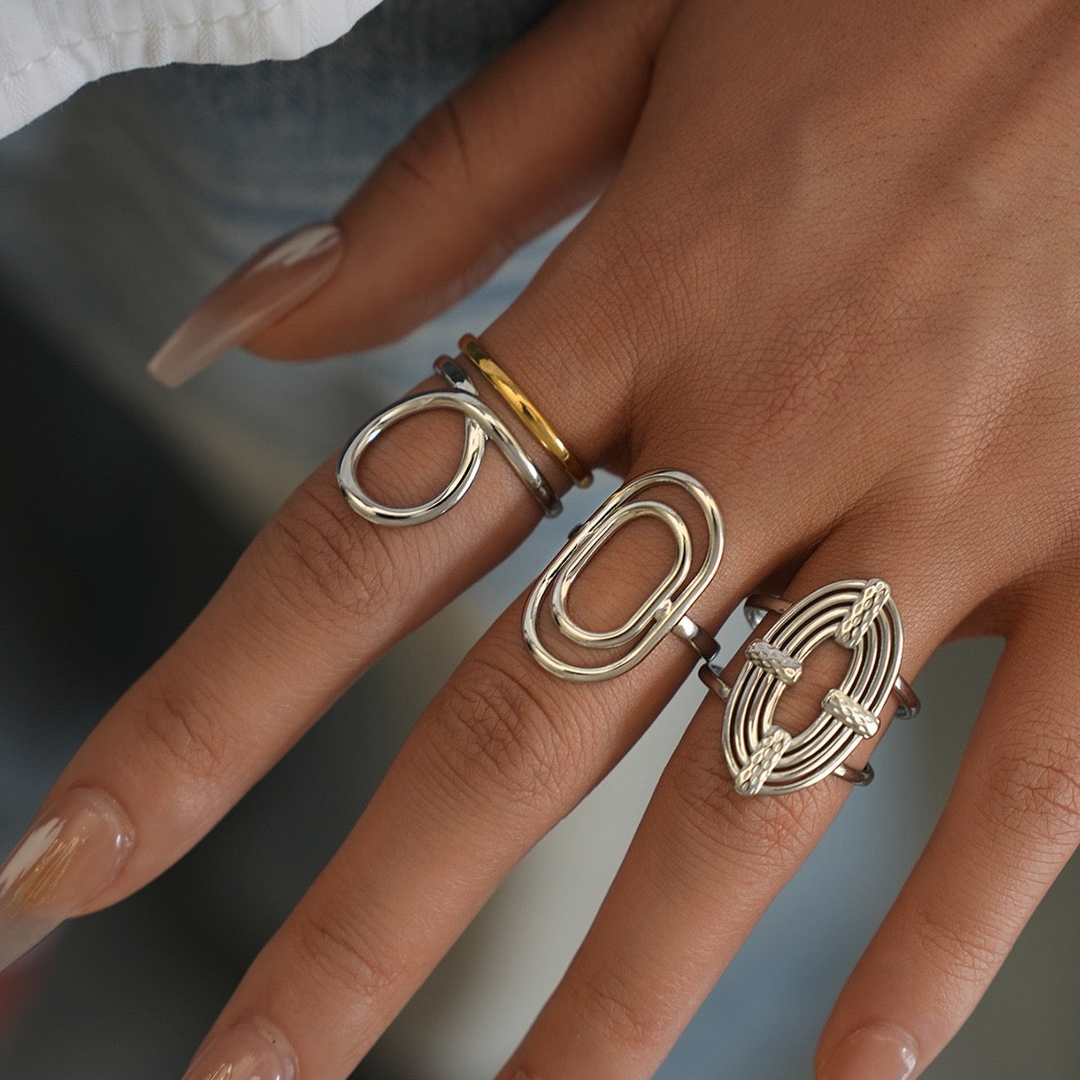 Silver paradise rings