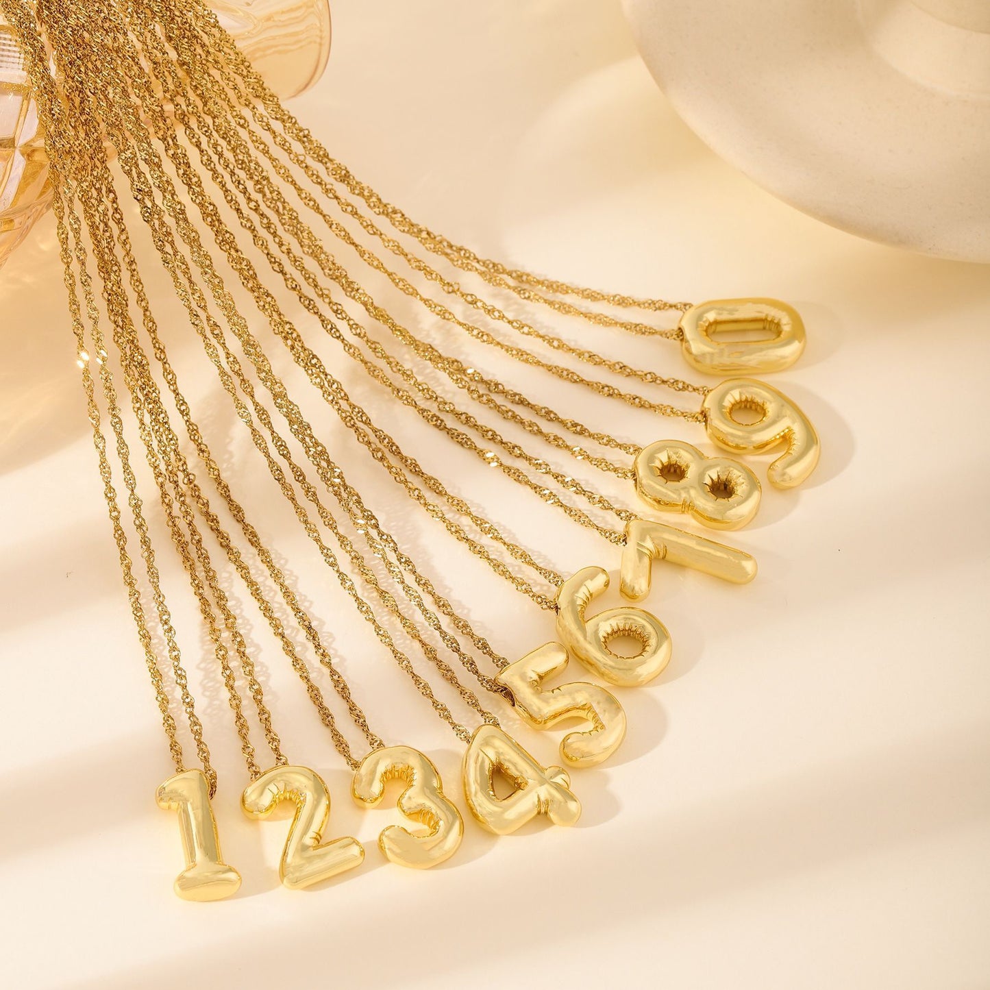 Bubble number necklace