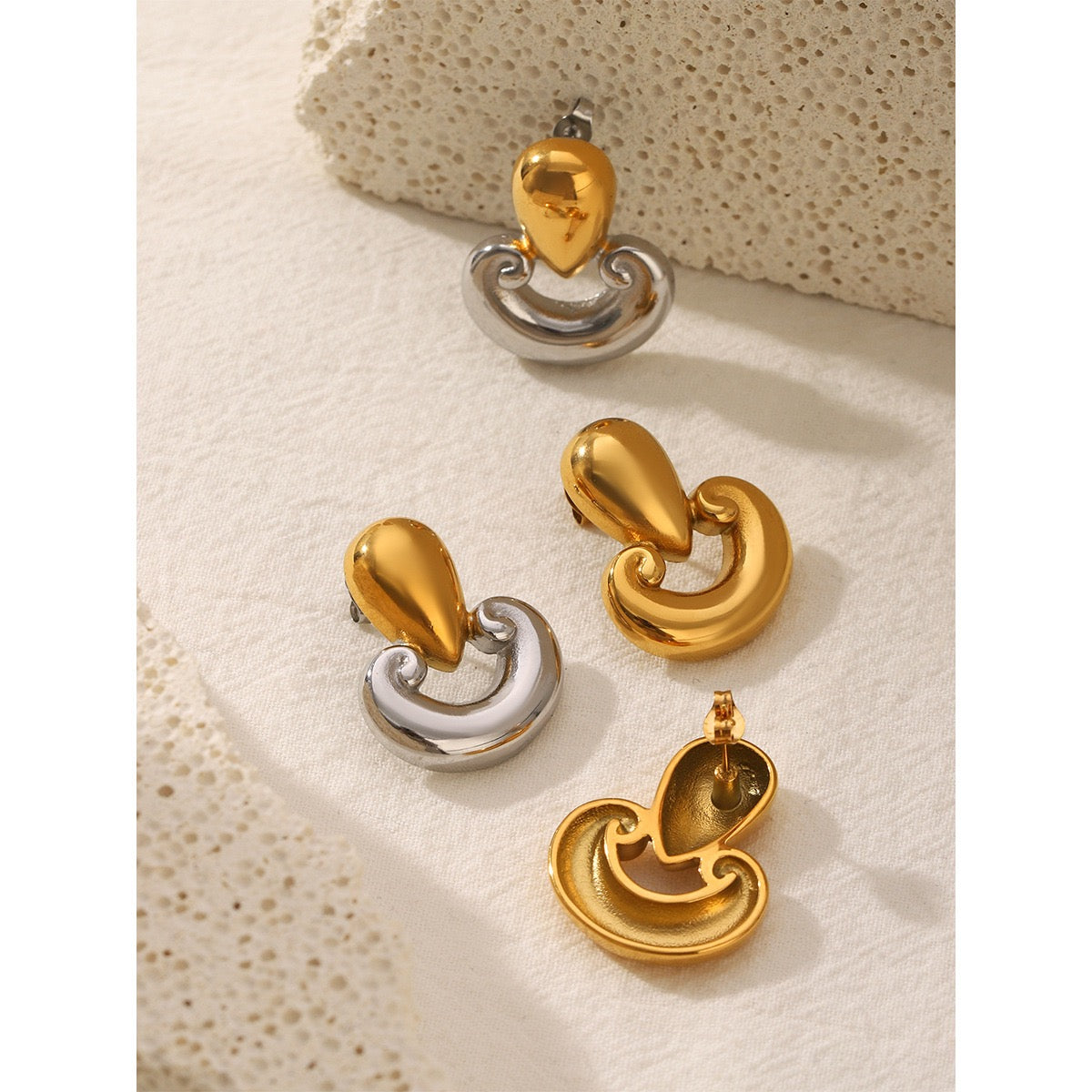 Louisa hoops abstract earrings