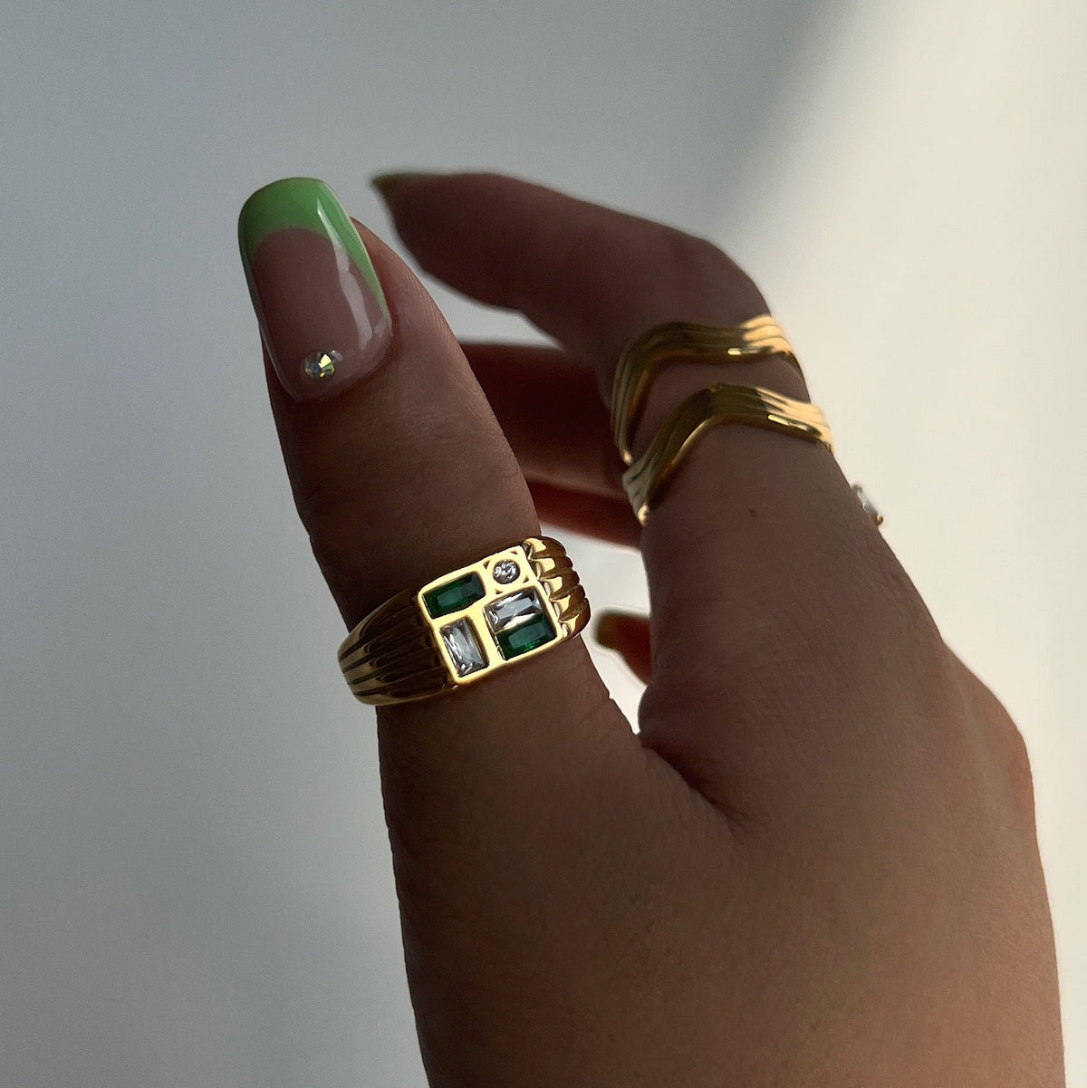 Valentina Emerald Rings