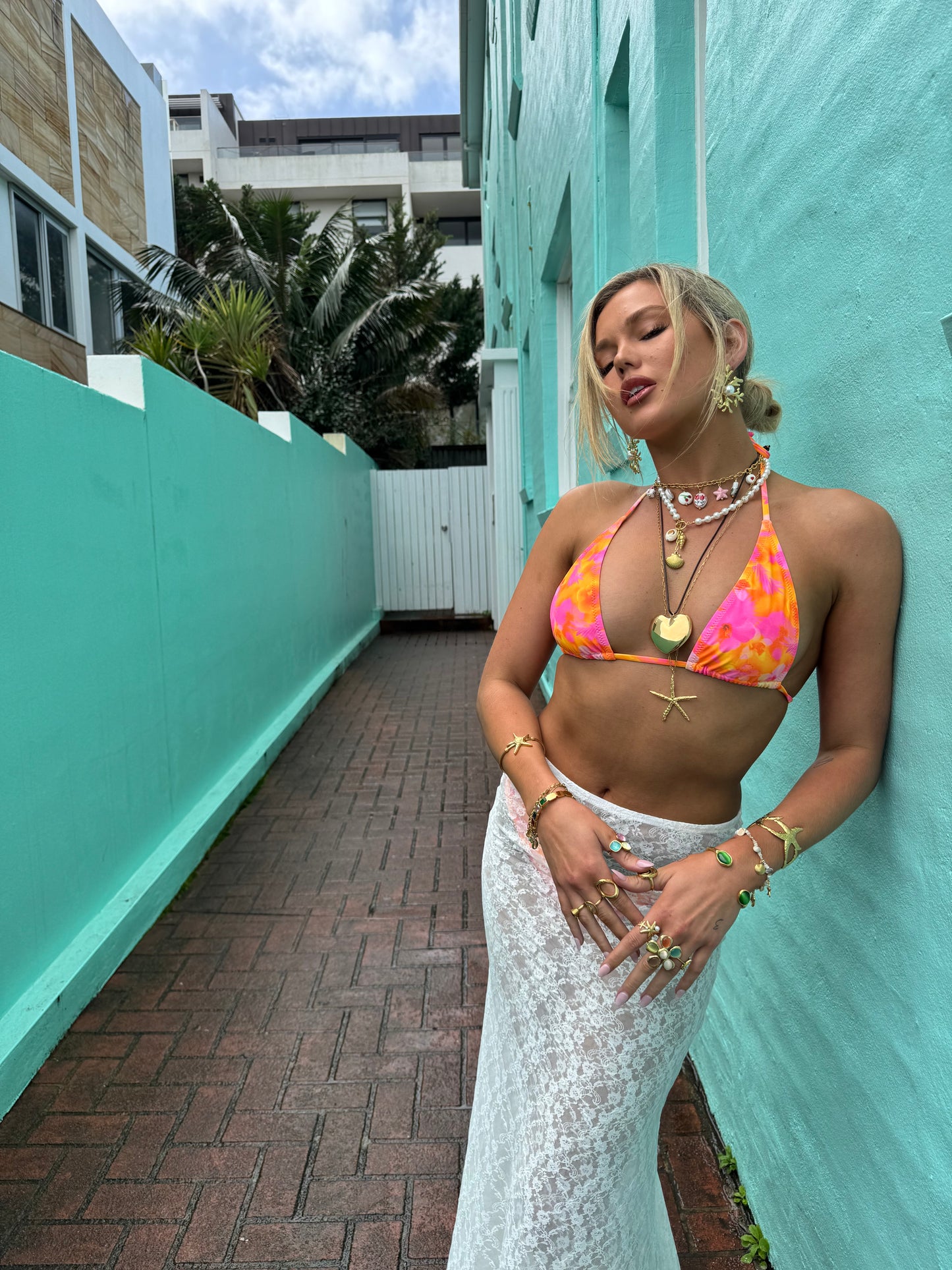 Big heart statement necklace