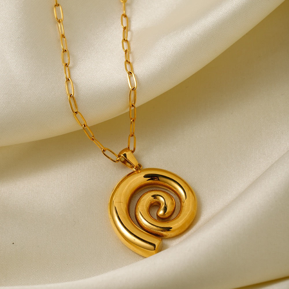 Three swirls earrings necklace collections