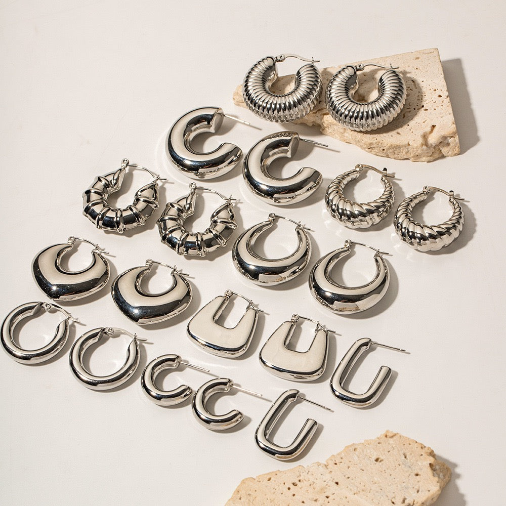 Katrina Stainless steel hoops collection