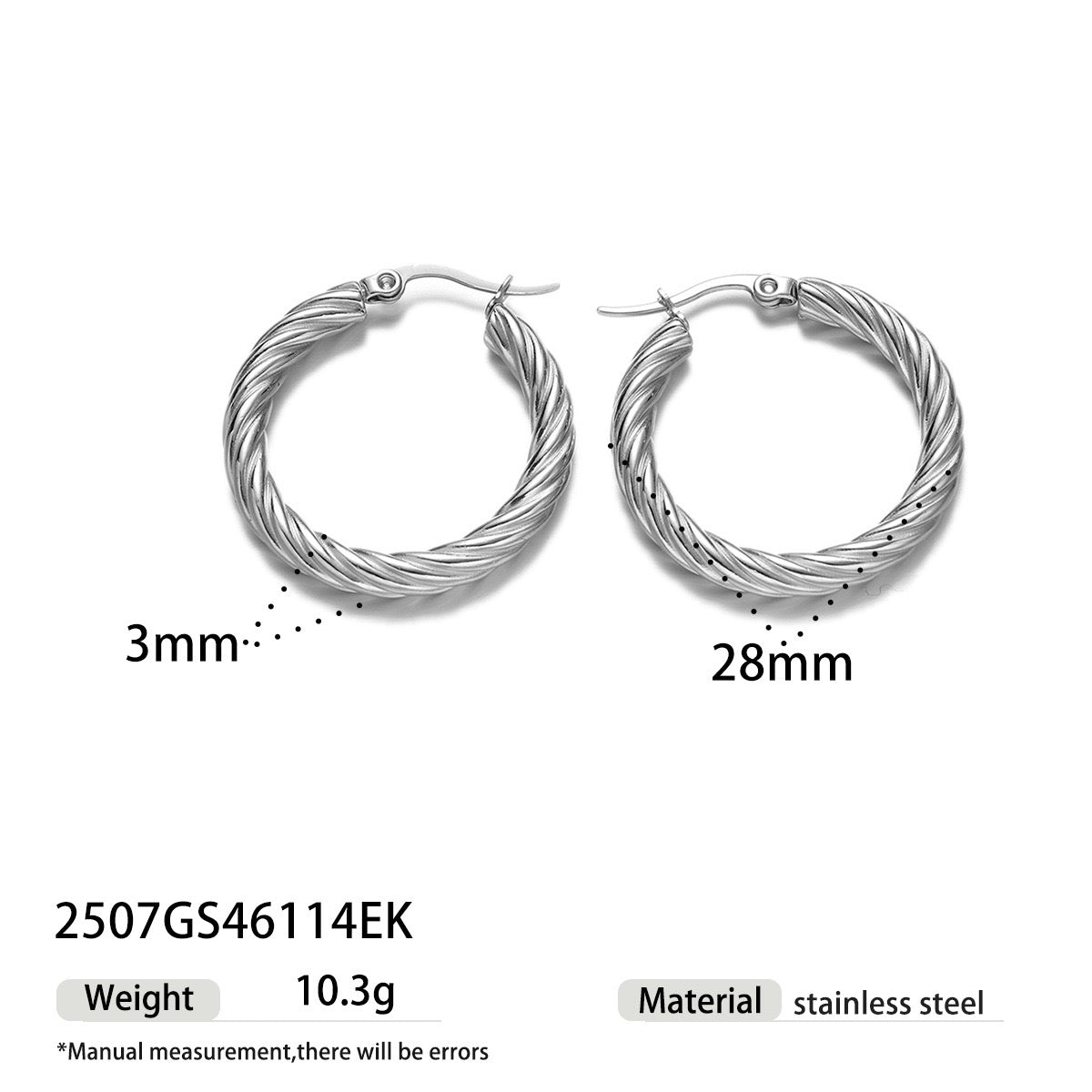 Swiftly twist hoop earrings
