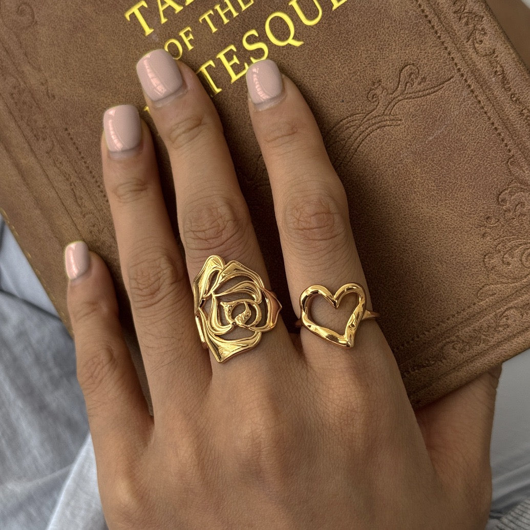 Celeste Heart Rings