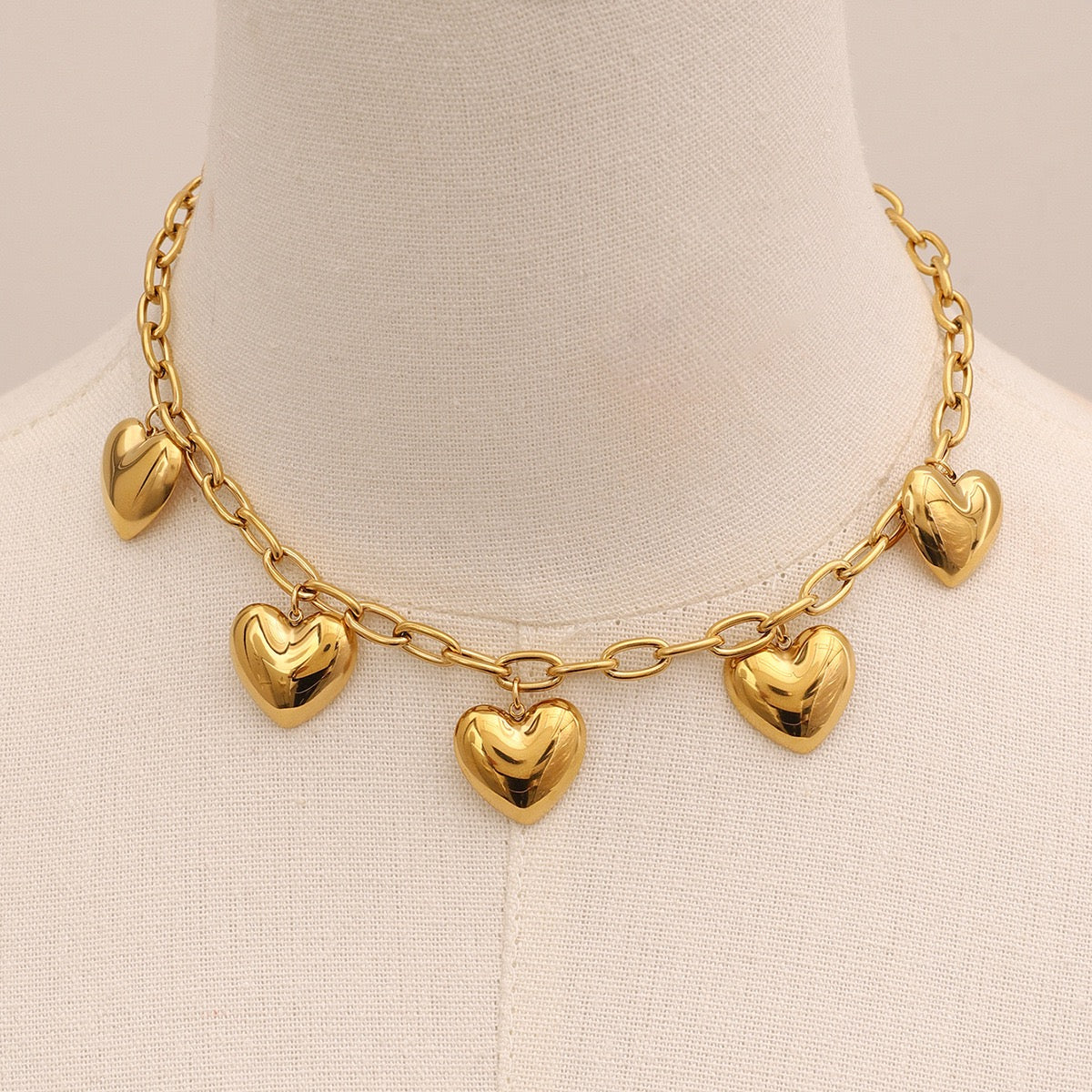 Heart charm necklace