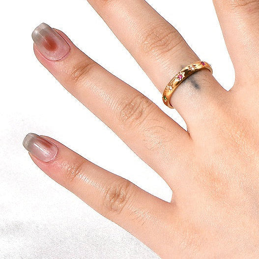 Rainbow stars ring
