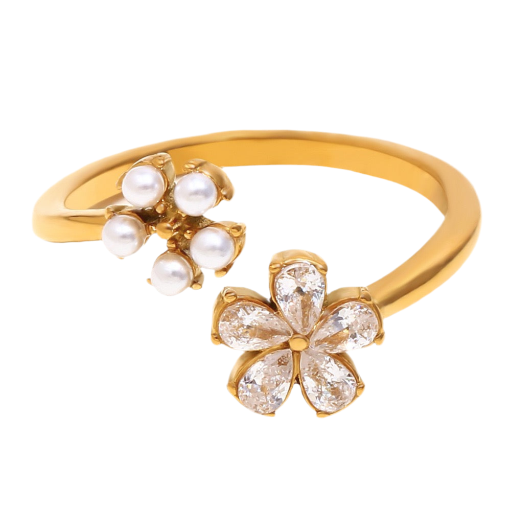 Double flower rings