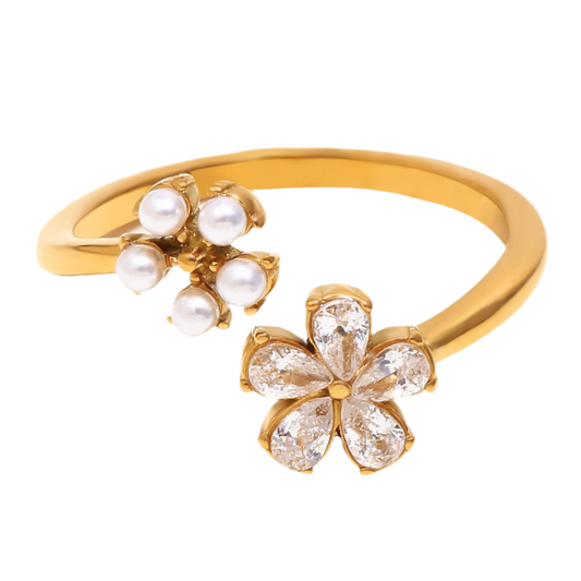 Double flower rings