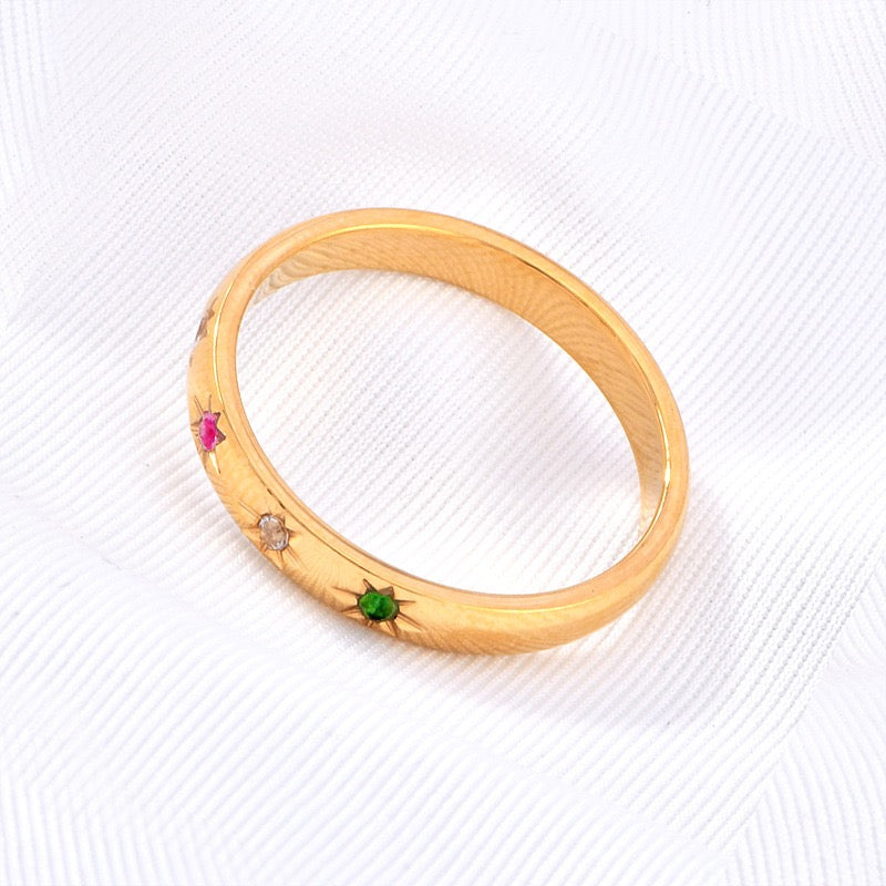 Rainbow stars ring
